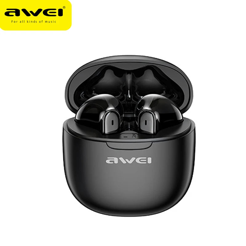 Awei ENC Bluetooth 5.3 Noise Canceling Wireless Earbuds with HD Mic 4 Deep Bass TWS Earbuds