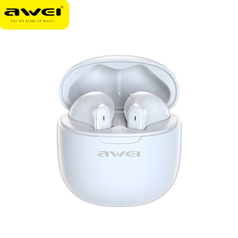 Awei ENC Bluetooth 5.3 Noise Canceling Wireless Earbuds with HD Mic 4 Deep Bass TWS Earbuds