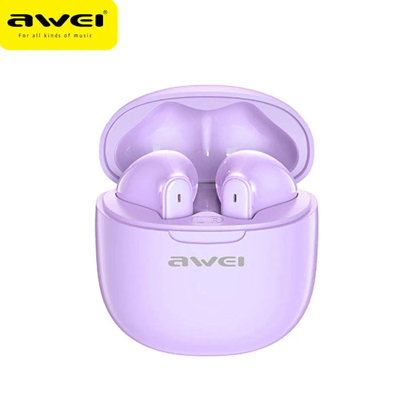 Awei ENC Bluetooth 5.3 Noise Canceling Wireless Earbuds with HD Mic 4 Deep Bass TWS Earbuds