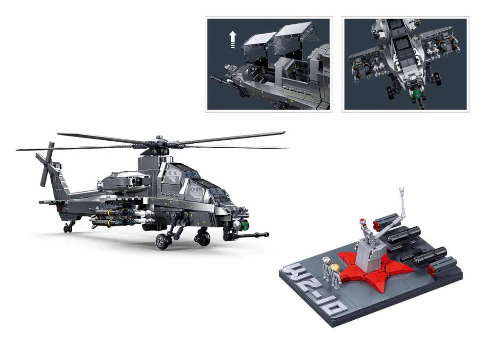 Sluban W10-S Helicopter Building Set 914 Pieces | M38-B1233