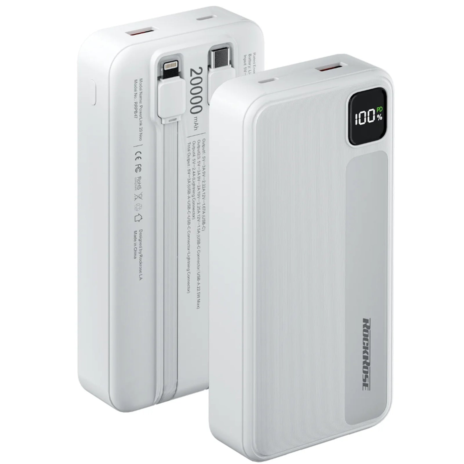 RockRose Powerlink 20 Neo 20000mAh Power Bank QC & PD