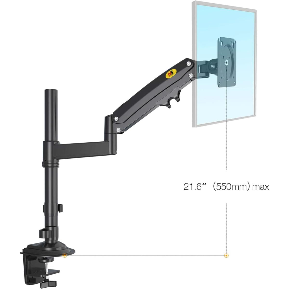 North Bayou H100 Adjustable Monitor Arm 22"-35" Desk Mount