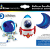 Rainbow Moments Foil Balloon Set, Space Design