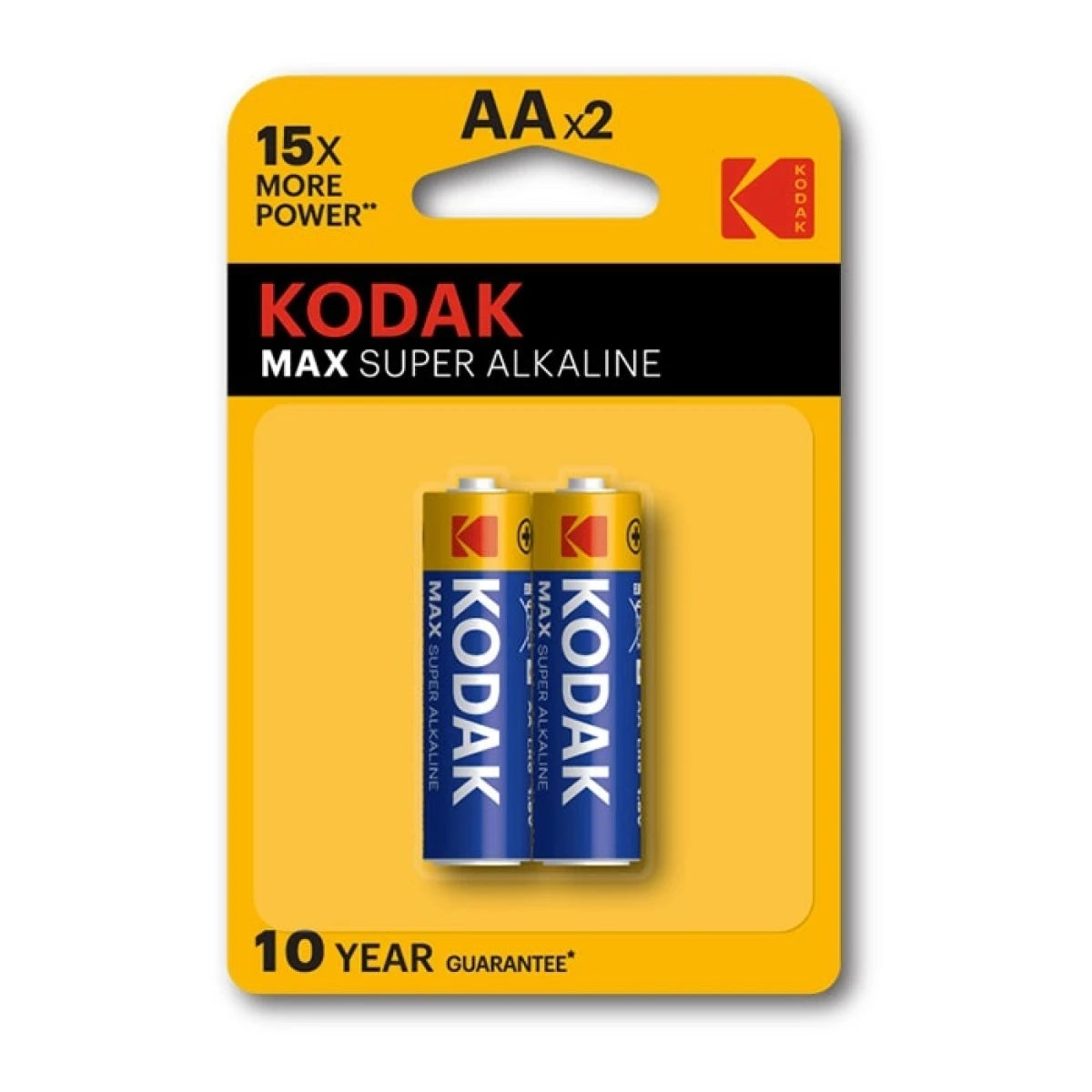 Kodak Max Alkaline AA Batteries Pack Of 2