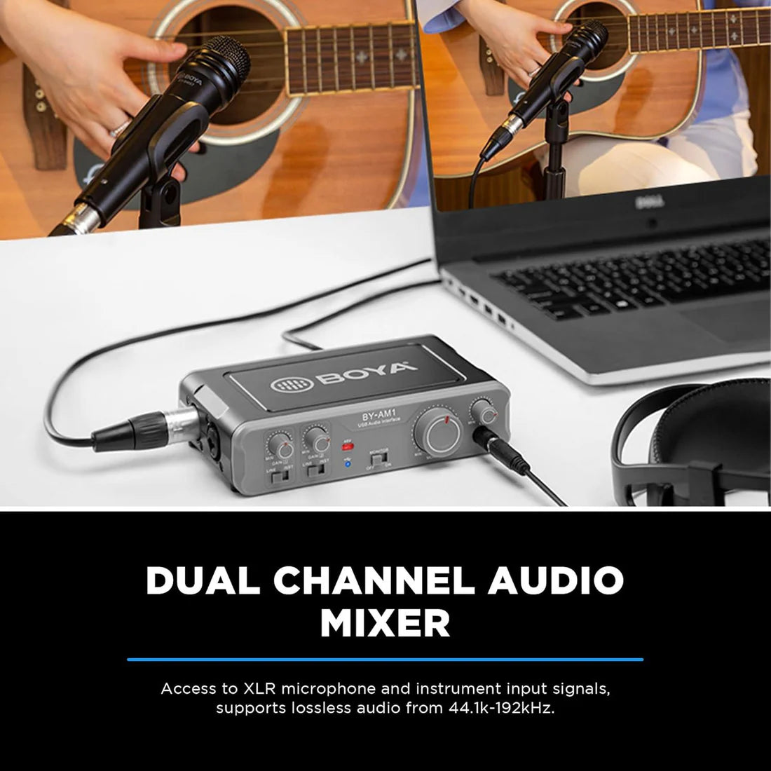BY-AM1 Dual-Channel Audio Mixer – Professional Sound Control