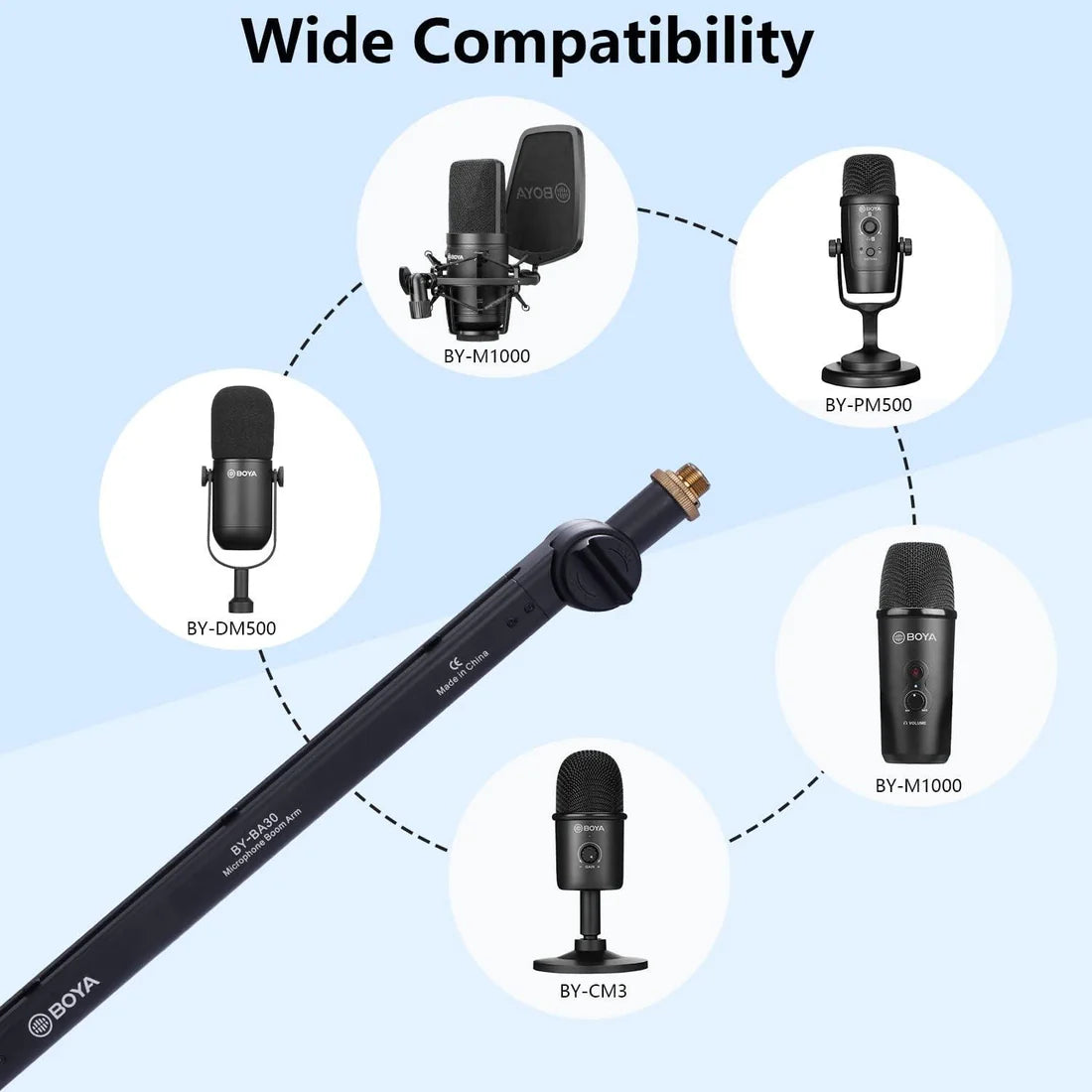 BOYA BY-BA30 Heavy-Duty Mic Boom Arm with Spring Suspension