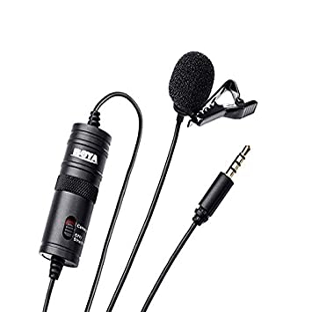 Boya Auxiliary Omnidirectional Lavalier Wired Microphone With 20ft Audio Cable