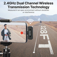 BOYA BY-V30 Type-C Wireless Microphone | 100m Range | Charging Case