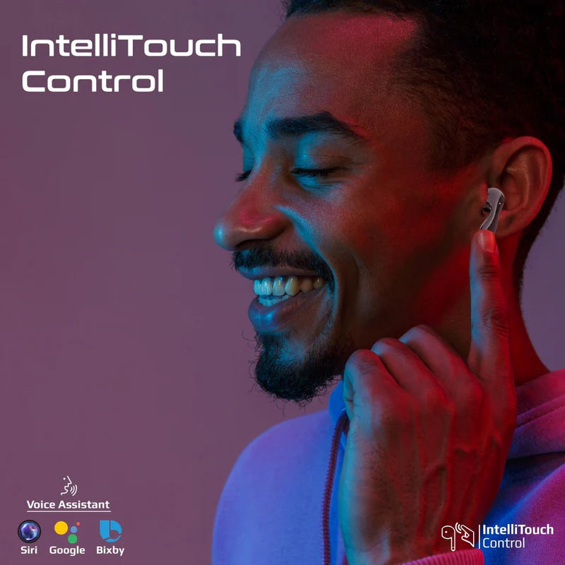 Promate Baton High-Definition Hybrid ANC TWS Earbuds with IntelliTouch - BLACK