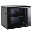 HAING 12U Wall-Mount Network Cabinet, 600 x 600 x 640mm, Glass Door, Cooling Fan, 4-Port PDU and Shelf