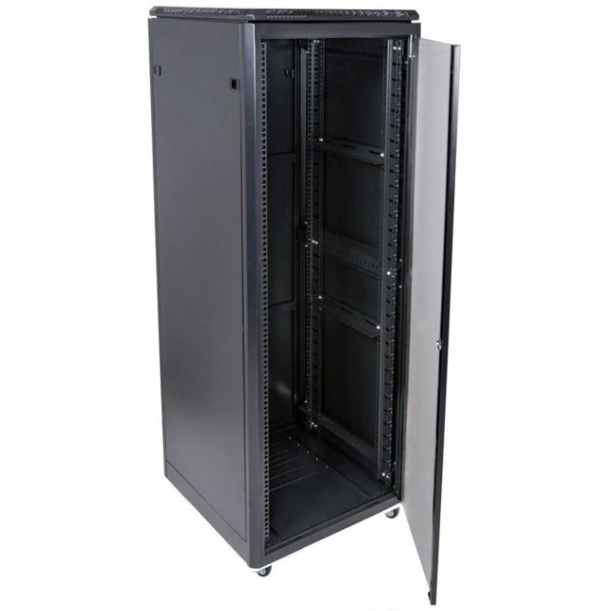 HAING 42U Network Server Cabinet, 600 x 1000mm, 2m Height, Glass Door, Dual Fans, Shelves, PDU and Casters