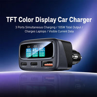 YESIDO Y75 105W 3-Port Fast Car Charger