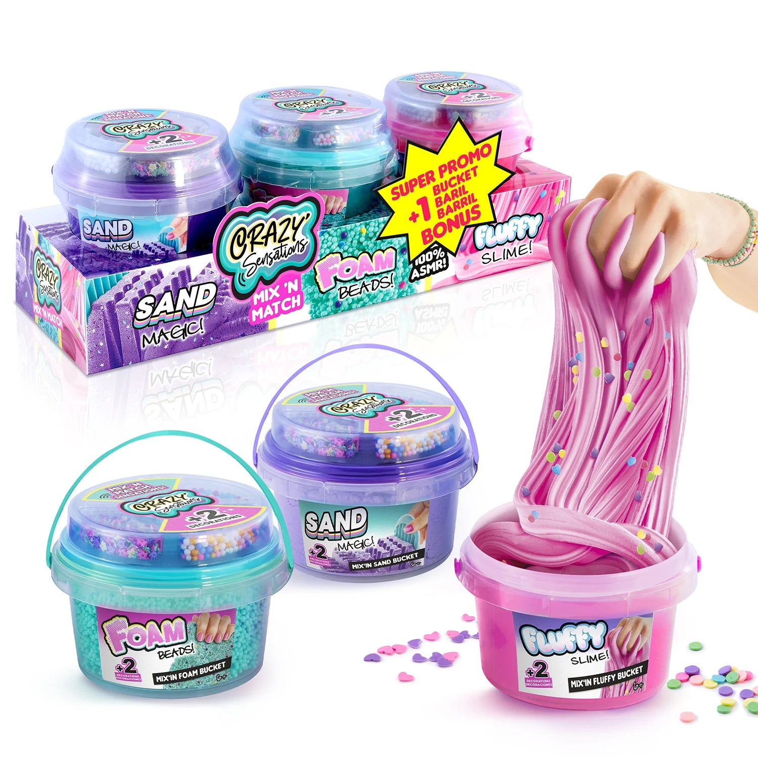مجموعة Canal Toys Mix N Match - دلو 2+1 للمتعة الحسية
