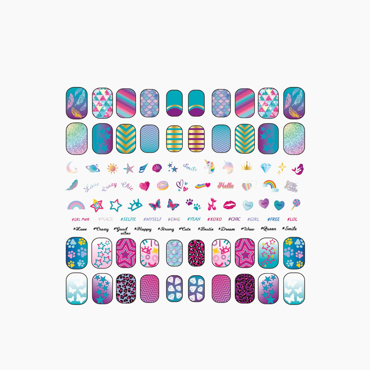 Clementoni Crazy Chic Nail Glow in the Dark K