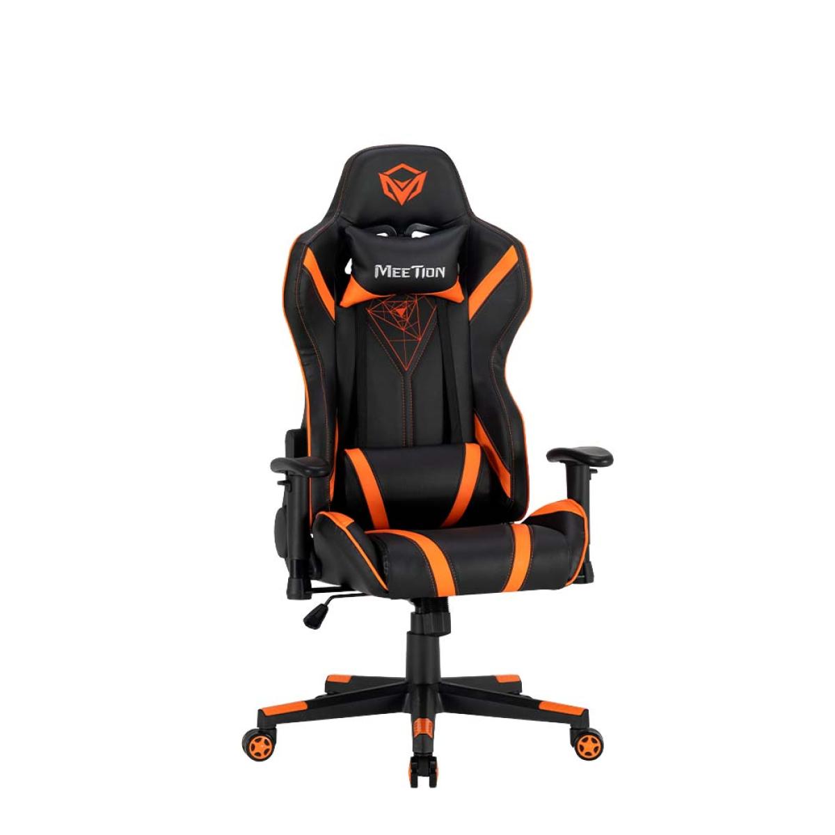 Meetion 180° Adjustable E-Sport Gaming Chair - Black & Orange