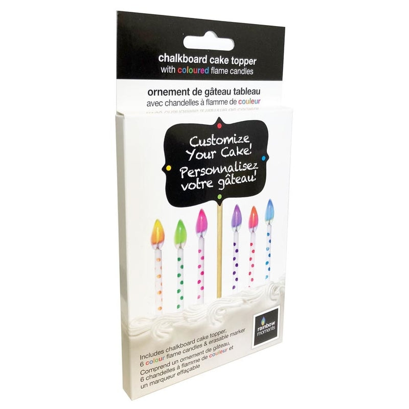 Rainbow Moments Rainbow Moment Chalkboard Cake Topper Multi
