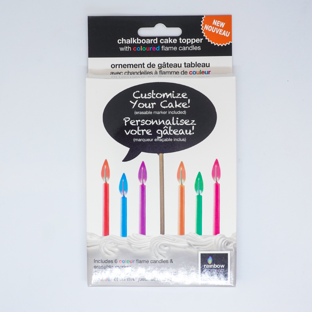 Rainbow Moments Rainbow Moment Chalkboard Bubble With 6 Multicoloured Candles