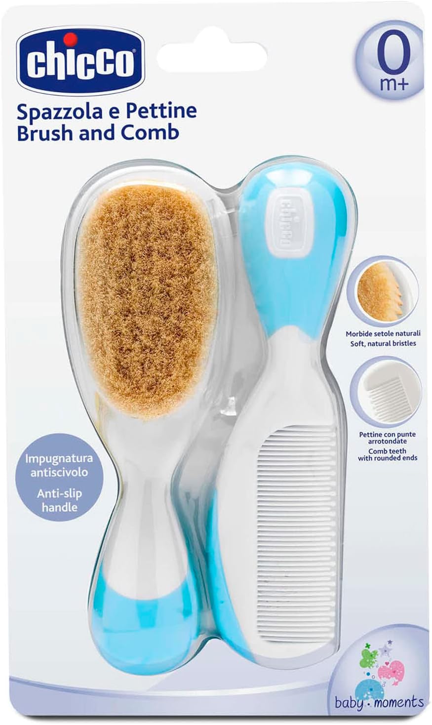 Chicco Baby Brush & Comb Set Soft & Safe