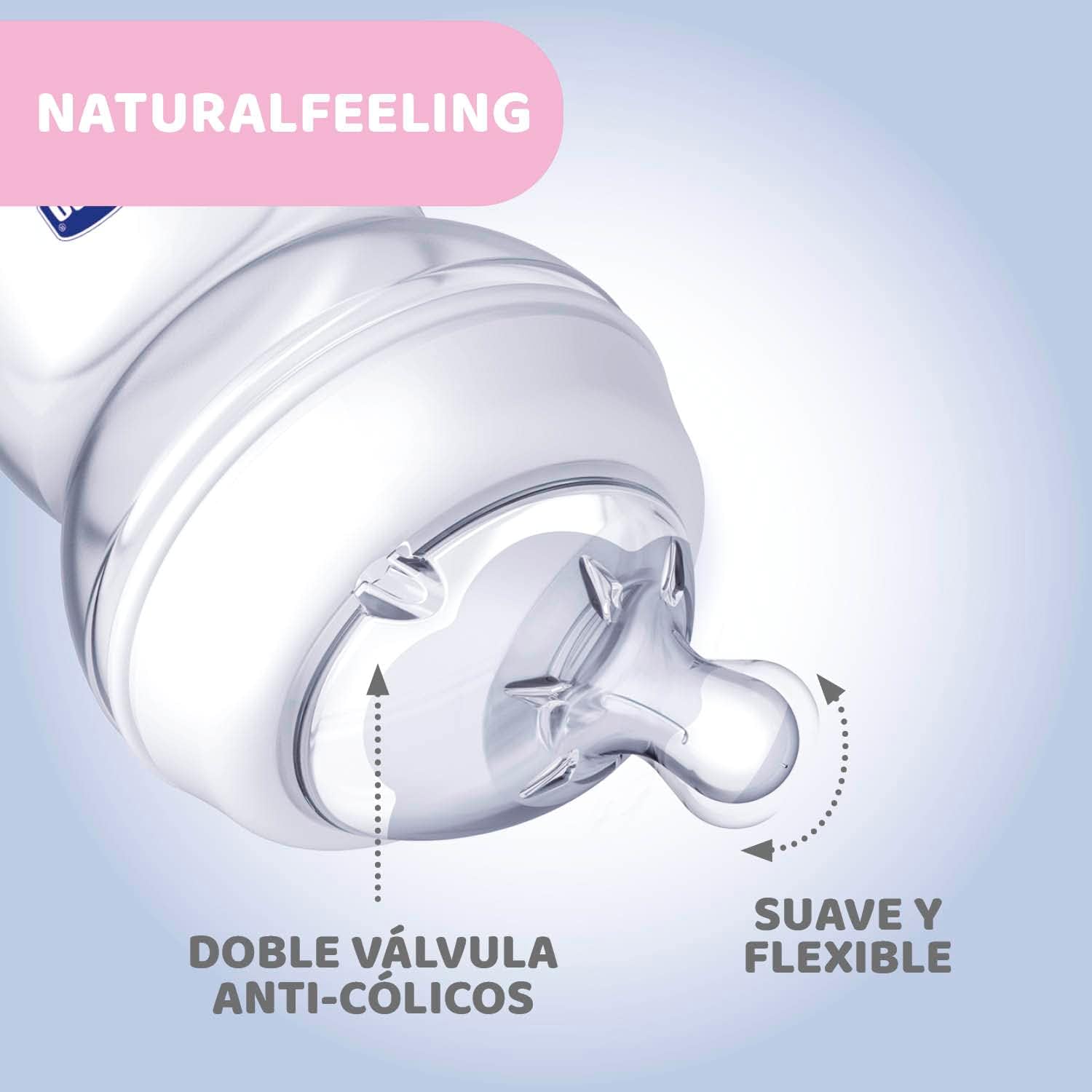 Chicco Natural Feeling Bottle 250ml UNI Anti-Colic 2M