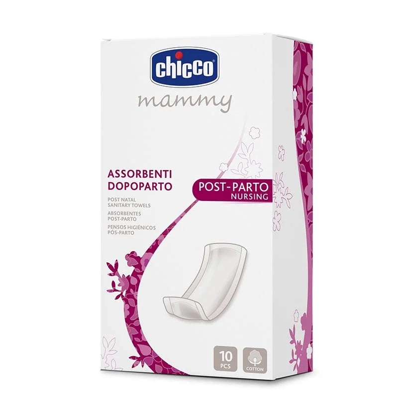 Chicco Sanitary Cotton Towels Postpartum Comfort 10 pcs