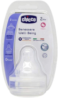 Chicco WB TEAT Silicone Medium Flow Anti-Colic 2PCS