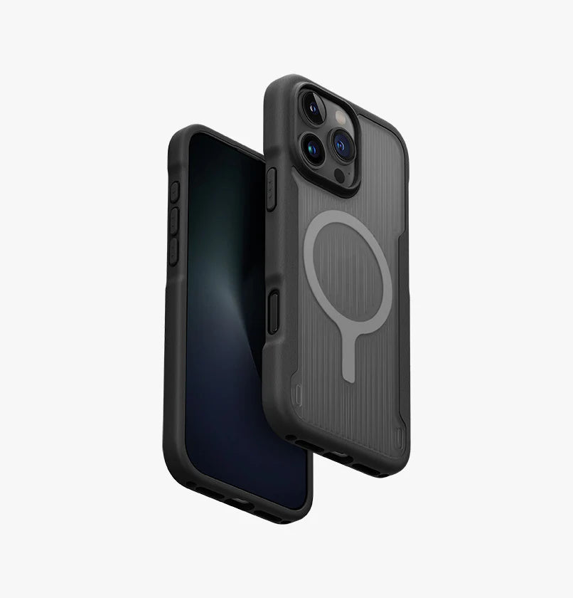UNIQ HYBRID IPHONE 16 PRO MAGCLICK CHARGING COMBAT ACTIVE - CHARCOAL BLACK