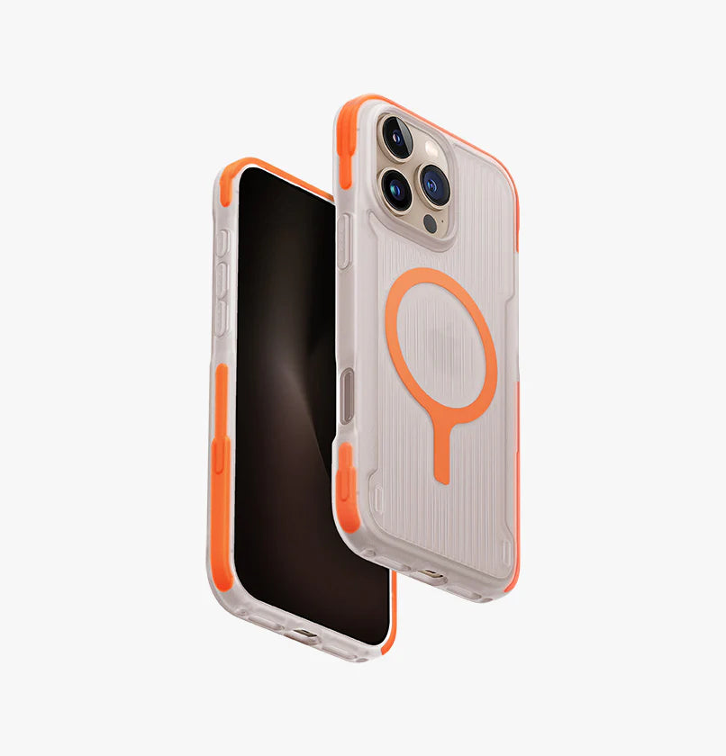UNIQ HYBRID IPHONE 16 PRO MAGCLICK CHARGING COMBAT ACTIVE - VOLT ORANGE