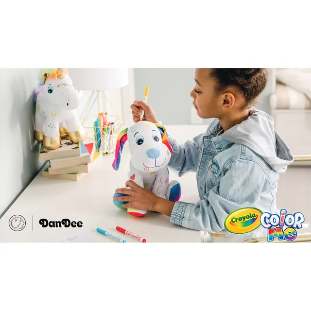 Crayola – لعبة جرو محشوة قابلة للتلوين والغسل للأطفال