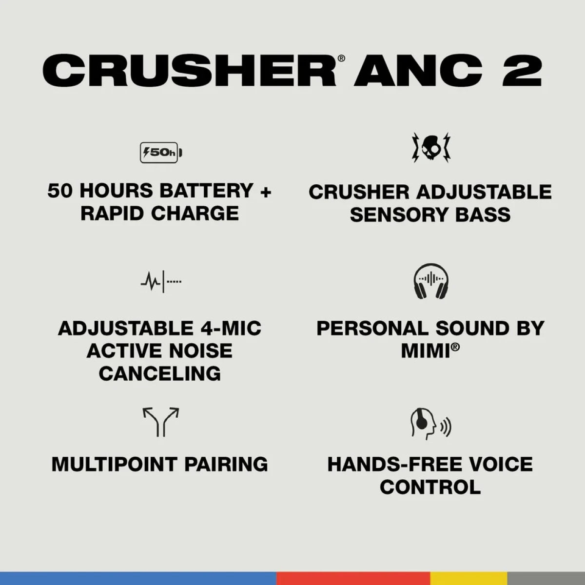 Skullcandy Crusher ANC 2 True Wireless Over-Ear Headphones