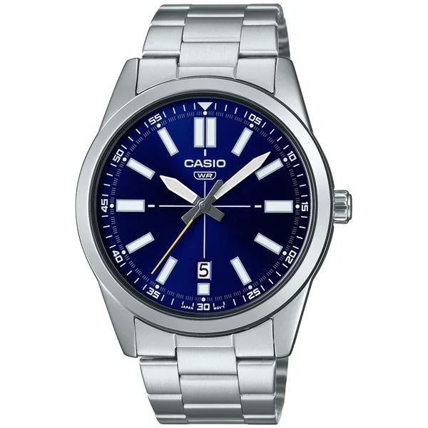 Casio MTP-VD02D-2E Men's Stainless Steel Blue Dial