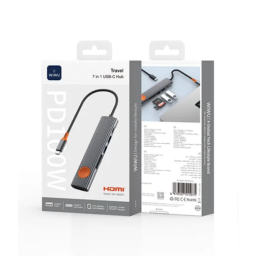WiWU Travel 7in1 USB-C Hub Wi-HB007