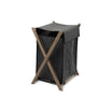 Aquanova Dali Laundry Basket – 103L Foldable Wooden Frame – Dark Gray