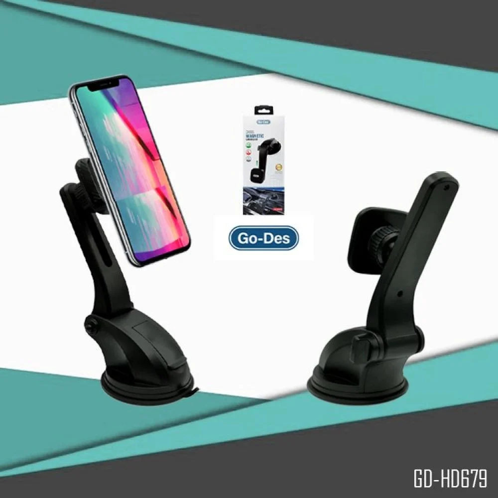 Go-Des Magnetic Car Phone Holder - Black