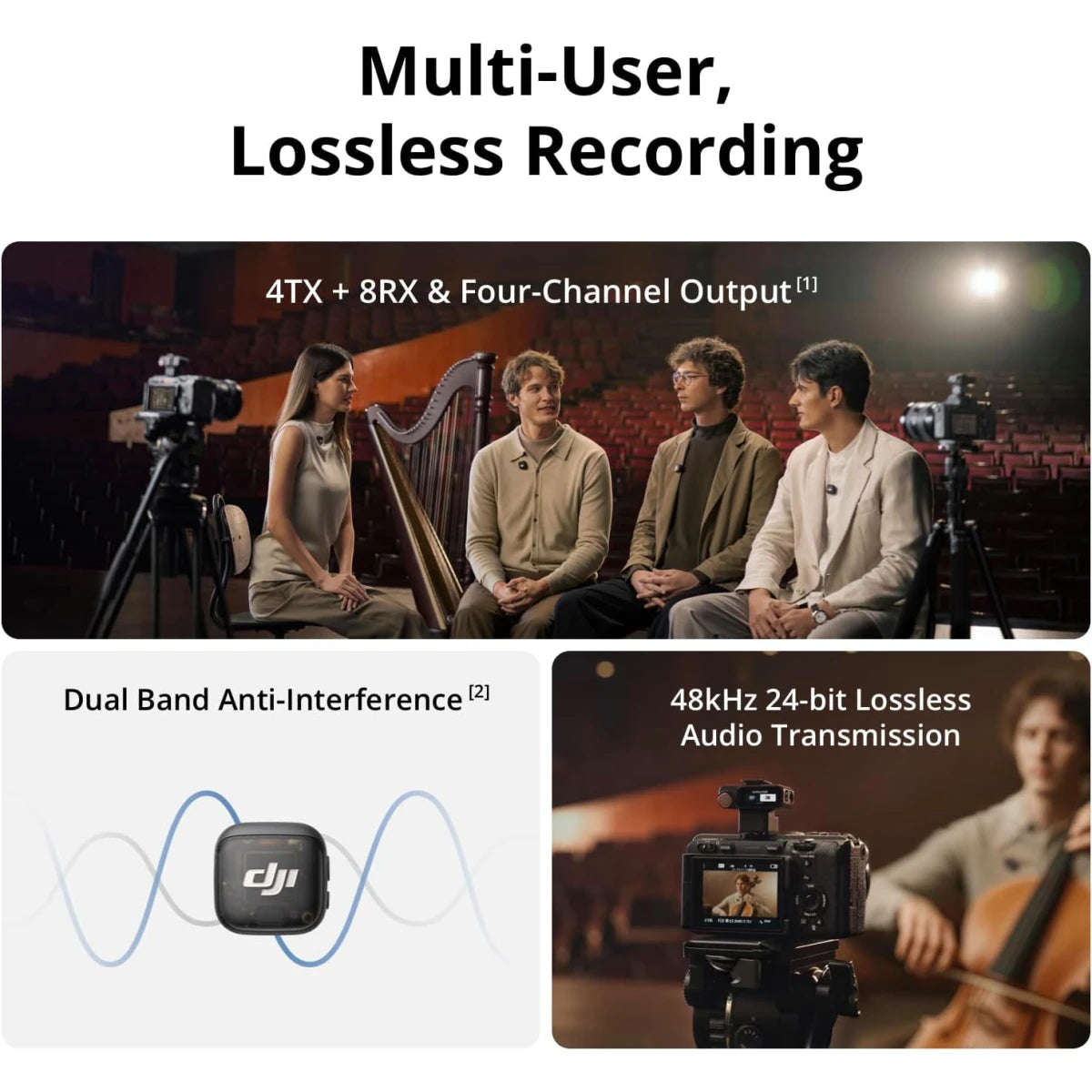 DJI Mic 3 (1 TX + 1 RX) Wireless Lavalier Microphone