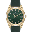 Daniel Klein DK.1.13597-4 Women's Analog Watch - Green Dial, Green Leather
