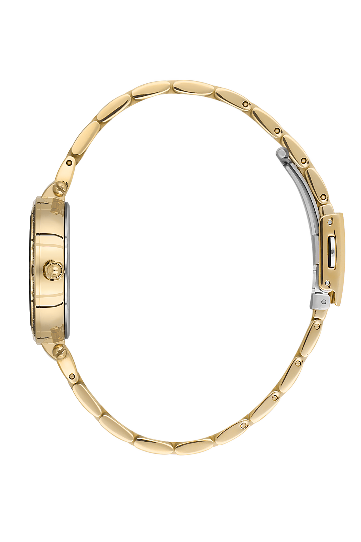 Daniel Klein DK.1.13621-3 Women's Analog Watch - Silver Dial, Gold Steel
