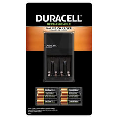 شاحن بطاريات Duracell Ion Speed 1000 مع 8 بطاريات