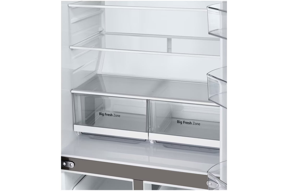 LG GCB-244DFPL 594L Four Door Refrigerator – Smart Inverter, LinearCooling & Multi Air Flow, Silver – View 2
