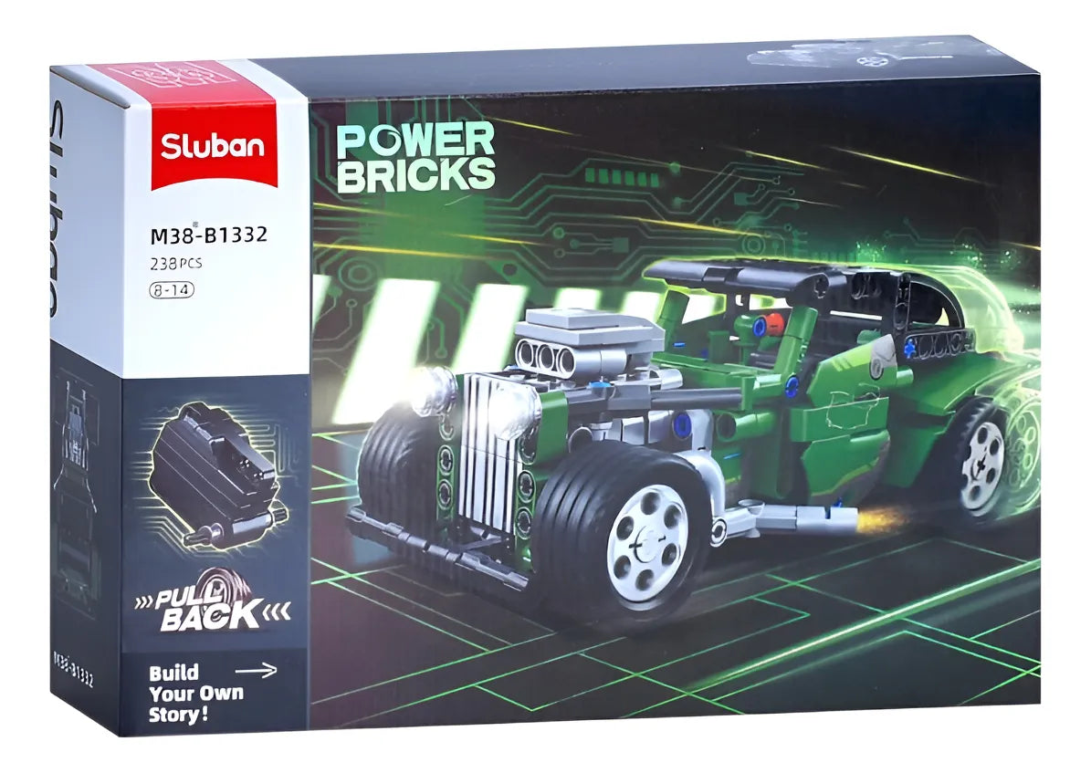 Sluban Green Car Building Set M38-B1332 - Construction Toy
