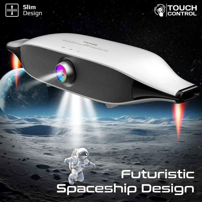 Promate Delta-X 20W BassBoost™ Quad Speaker Wireless RGB Soundbar