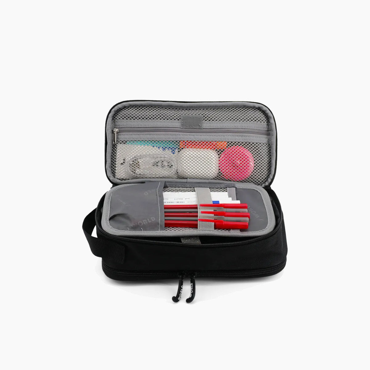 J World Doodle Pencil Case with Handle Strap