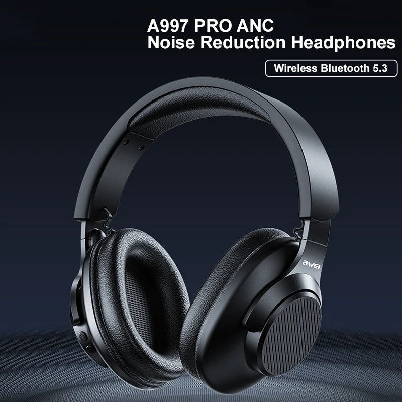 AWEI Pro Active Noise Reduction Wireless Headset - Black