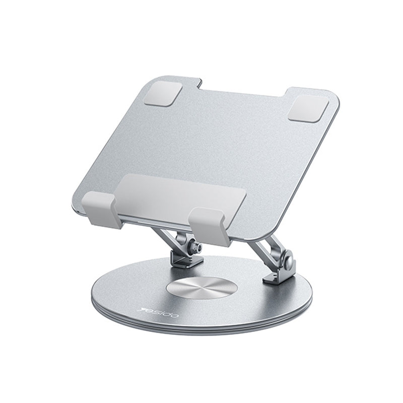 Yesido 360 Rotating Foldable Laptop & Tablet Desk Stand - Silver