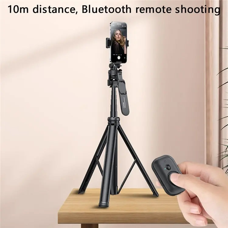 YESIDO Retractable Selfie Stick Tripod For Pro Photography - Black