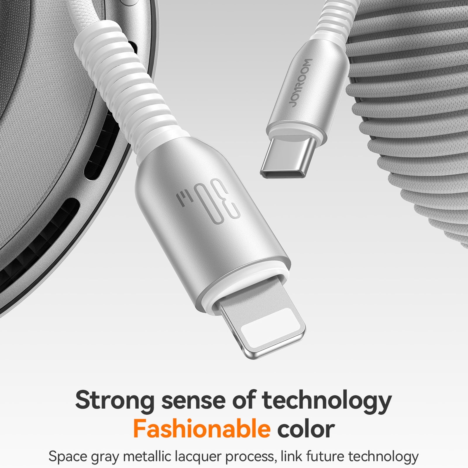 JOYROOM 30W Fast Charging Cable Type C to Lightning 1.2m - White