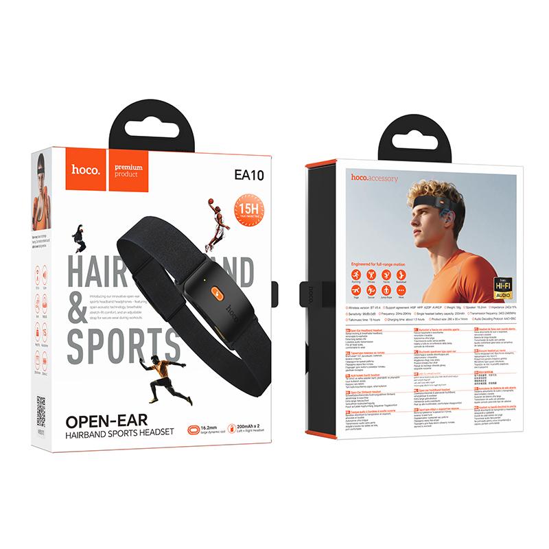HOCO EA10 Energica Hairband Sport Bluetooth Earphone – Black