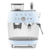 Smeg Manual Espresso Coffee Machine with Grinder 50's Style – Pastel Blue | EGF03PB