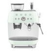 Smeg Manual Espresso Coffee Machine with Grinder 50's Style – Pastel Green | EGF03PG