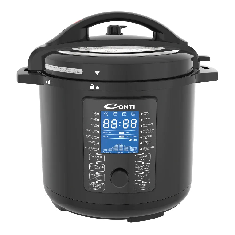 Conti Electric Pressure Cooker 8L - 15 Programs, 1200W EPC08A004-BK