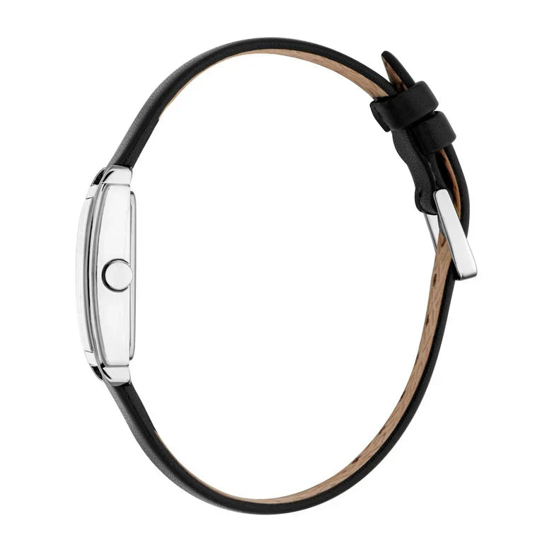 ESPRIT ES1L556L0015 BLACK LEATHER BAND WHITE DIAL FOR WOMEN